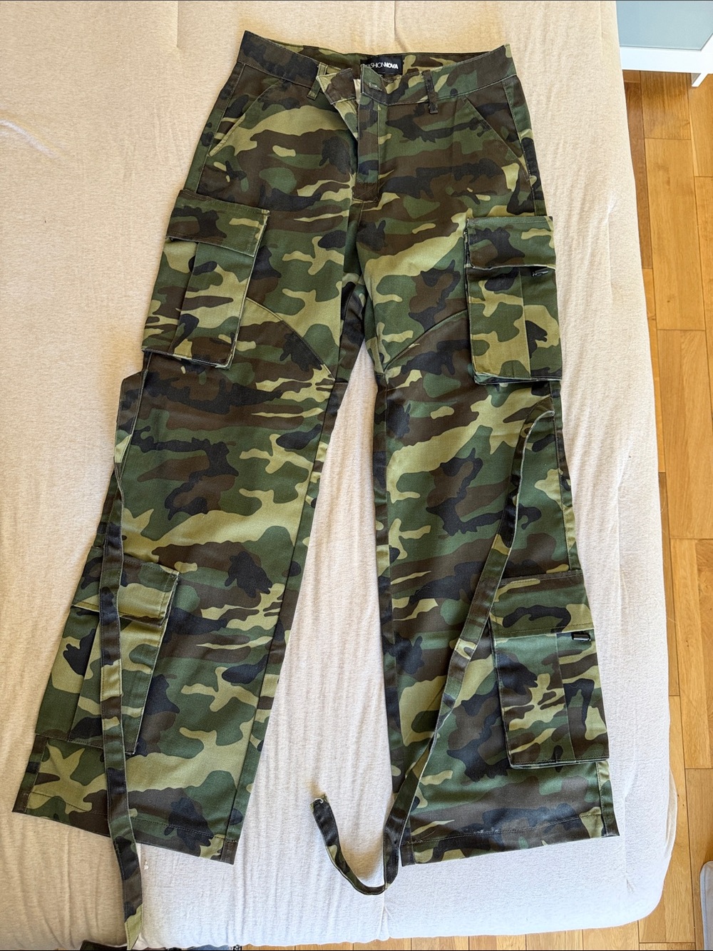 Fashion Nova Camo Cargo Utility Pants